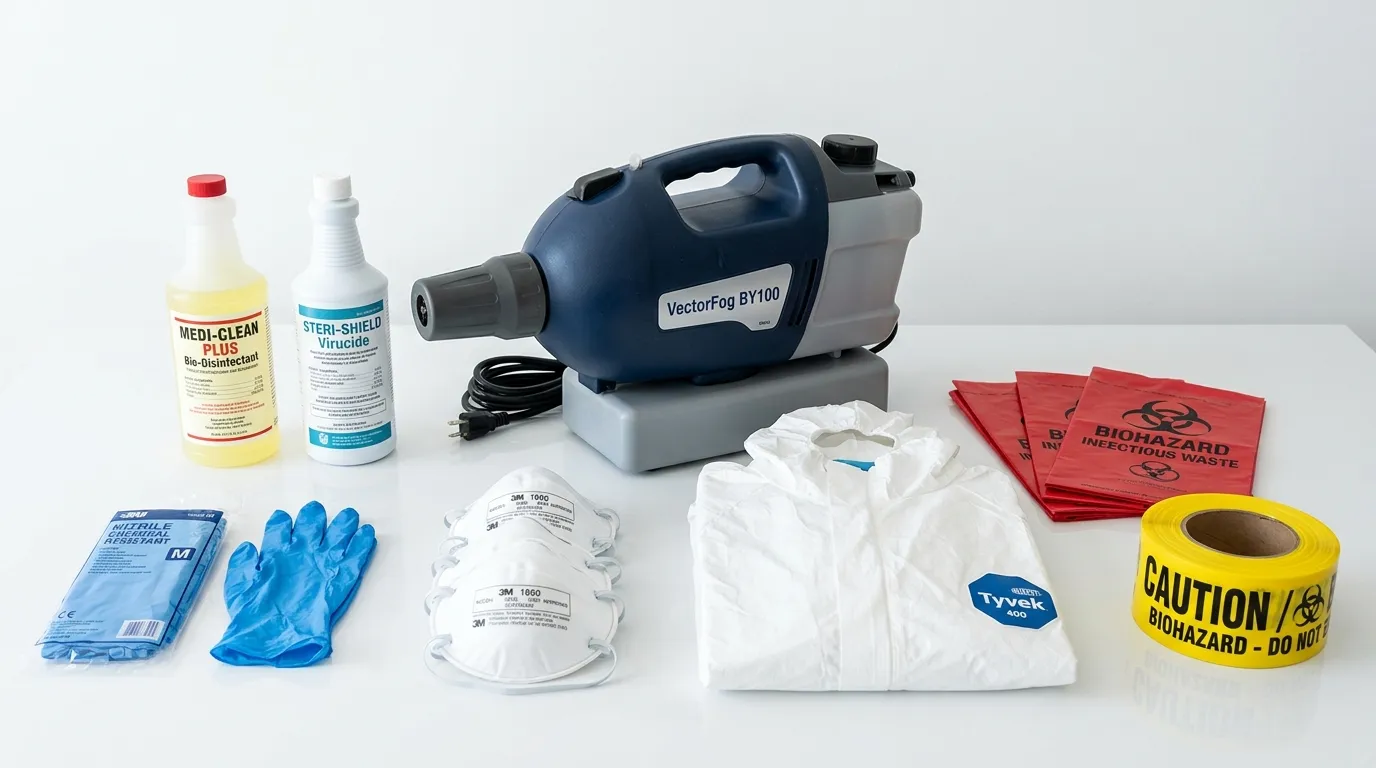 Professional biohazard remediation crew working in Fort Mill