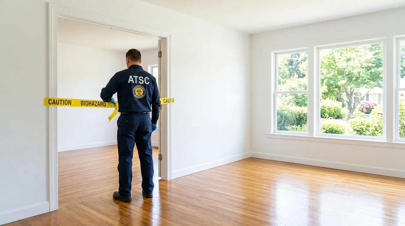 Certified biohazard cleanup crew performing Trauma Scene Cleanup in Fort Mill